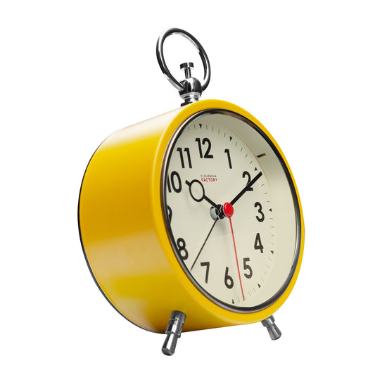 Factory Alarm Yellow - Alarm Clock - Silent Mechanism - Snooze - LED