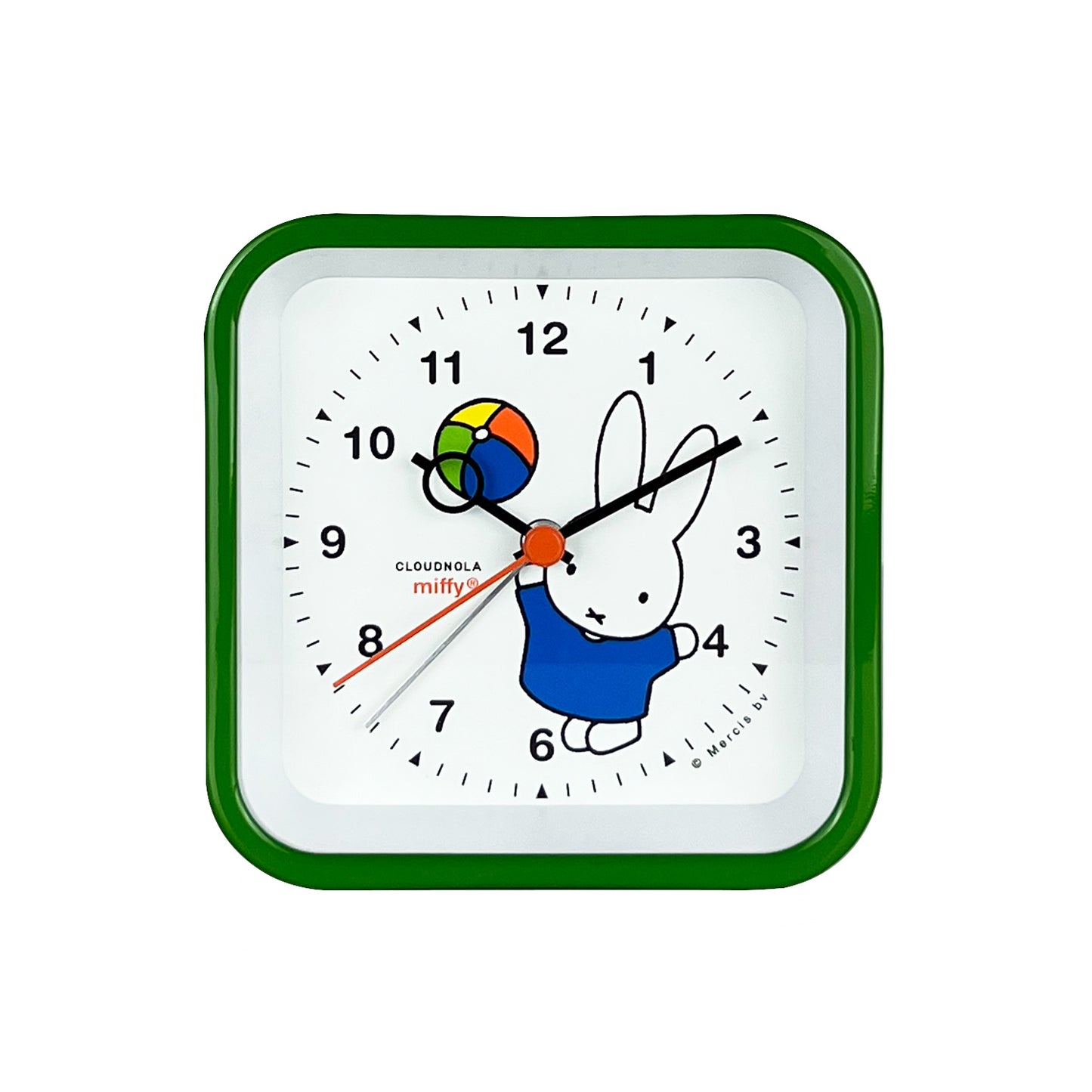 Réveil Miffy vert – Montre analogique Nijntje – Lumière LED – Fonction Snooze – Design néerlandais 