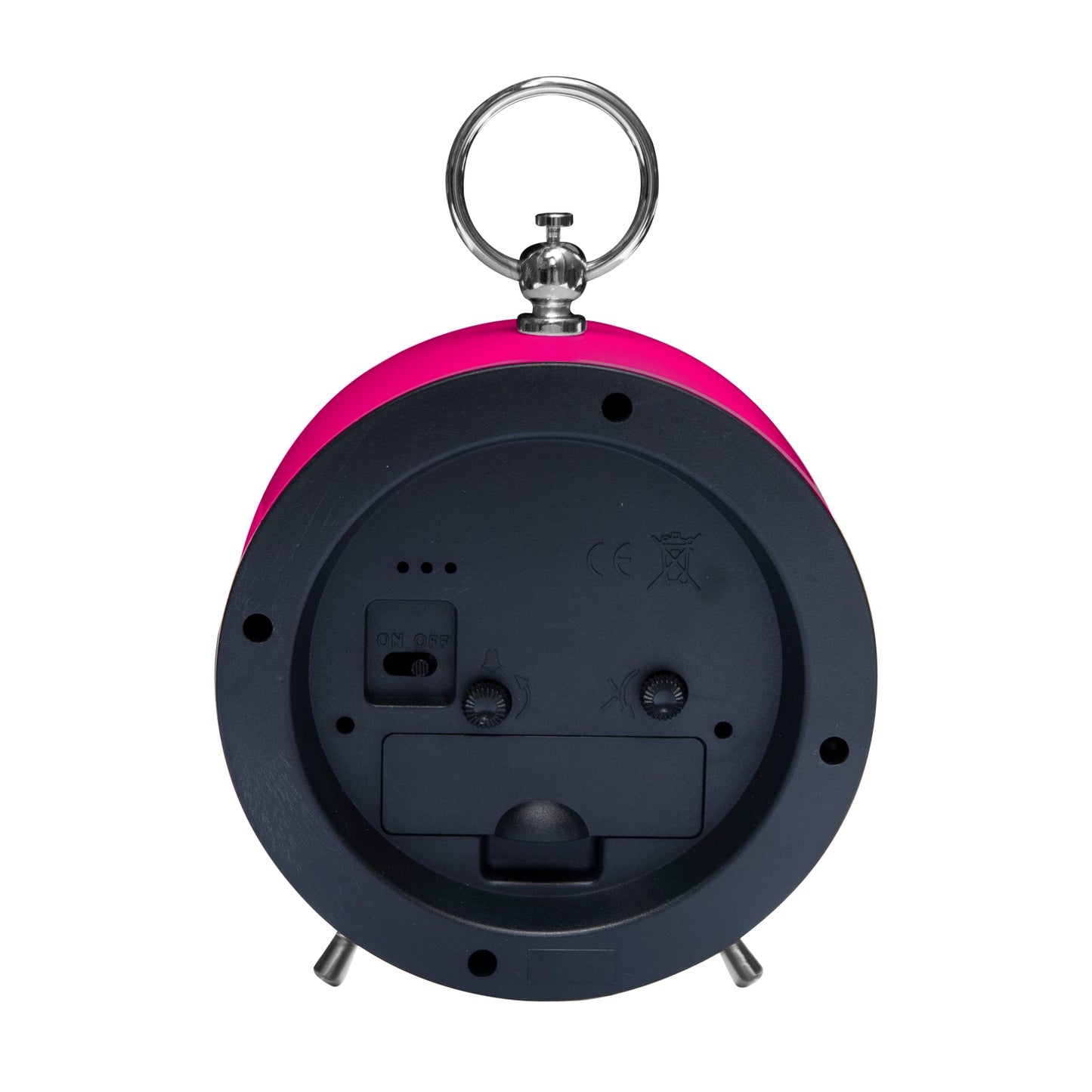 Factory Alarm Pink – Wecker – geräuschloser Mechanismus – Schlummerfunktion – LED