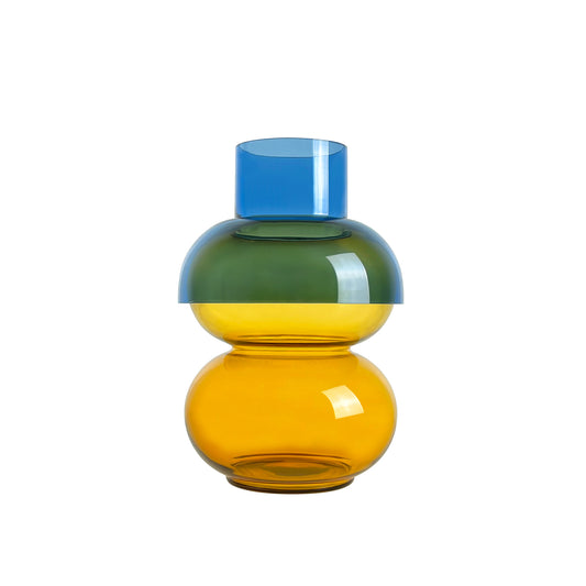 Cloudnola Flippable Bubble Vase in Blue and Yellow