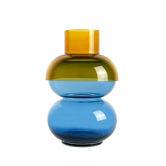 Bubble Vase in Large Yellow and Blue - 30.5 x 20.5 x 20.5 x cm - Flip Vase - Reversible
