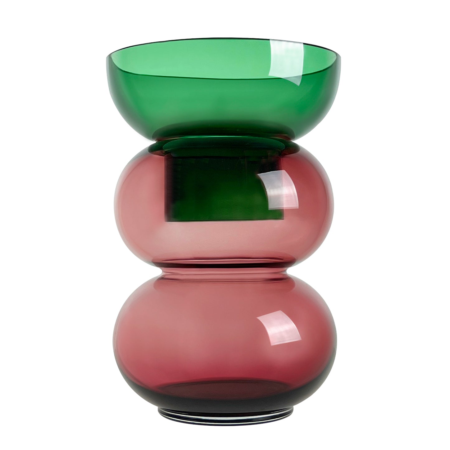 Cloudnola Luxuriöse Bubble Vase XL in Grün und Rosa