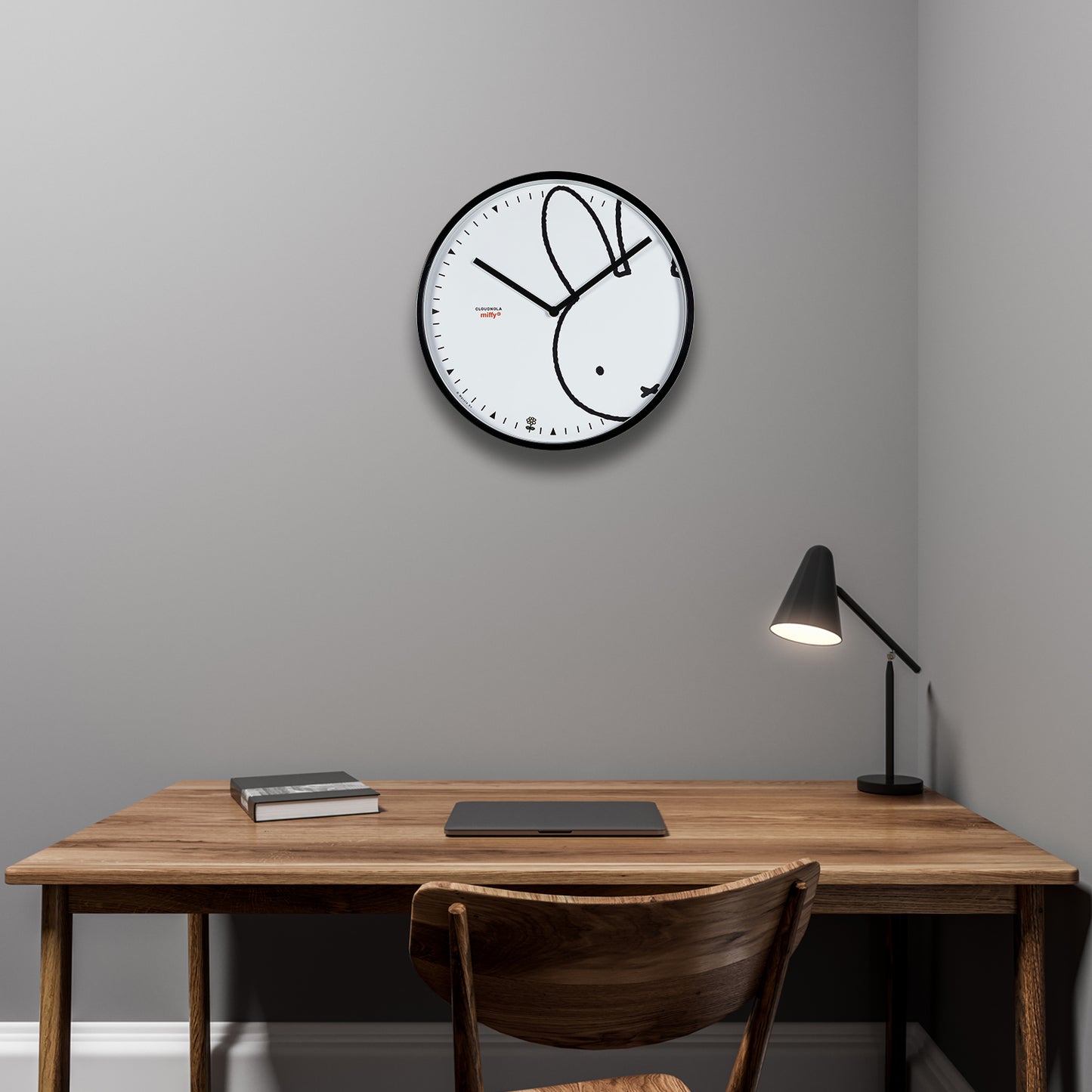 Miffy Peek a Boo XL Wall Clock - Large Silent Timepiece - Playful & Grand