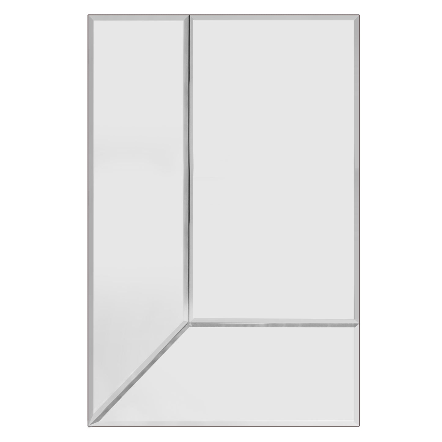 Reversibler rechteckiger XL-Spiegel – Reversibler – abgeschrägter Spiegel – zeitgenössische Wandkunst