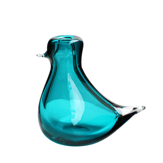 Vogel Türkis – Vase – mundgeblasene Vase – skurriles Design