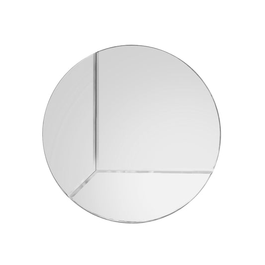 Reversibler runder Spiegel – 40 cm (15,7 Zoll) – abgeschrägter Spiegel – künstlerische Wanddekoration