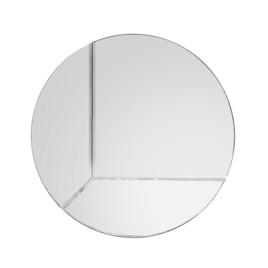Reversibler runder XL-Spiegel – 55 cm (22 Zoll) – abgeschrägter Spiegel – reflektierendes Kunstwerk