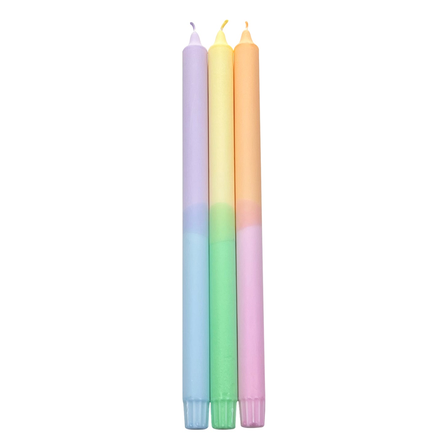 Dip Dye Pastell 35 cm – XL – 3er-Set – Kerze – kein Tropfen – hergestellt in Dänemark