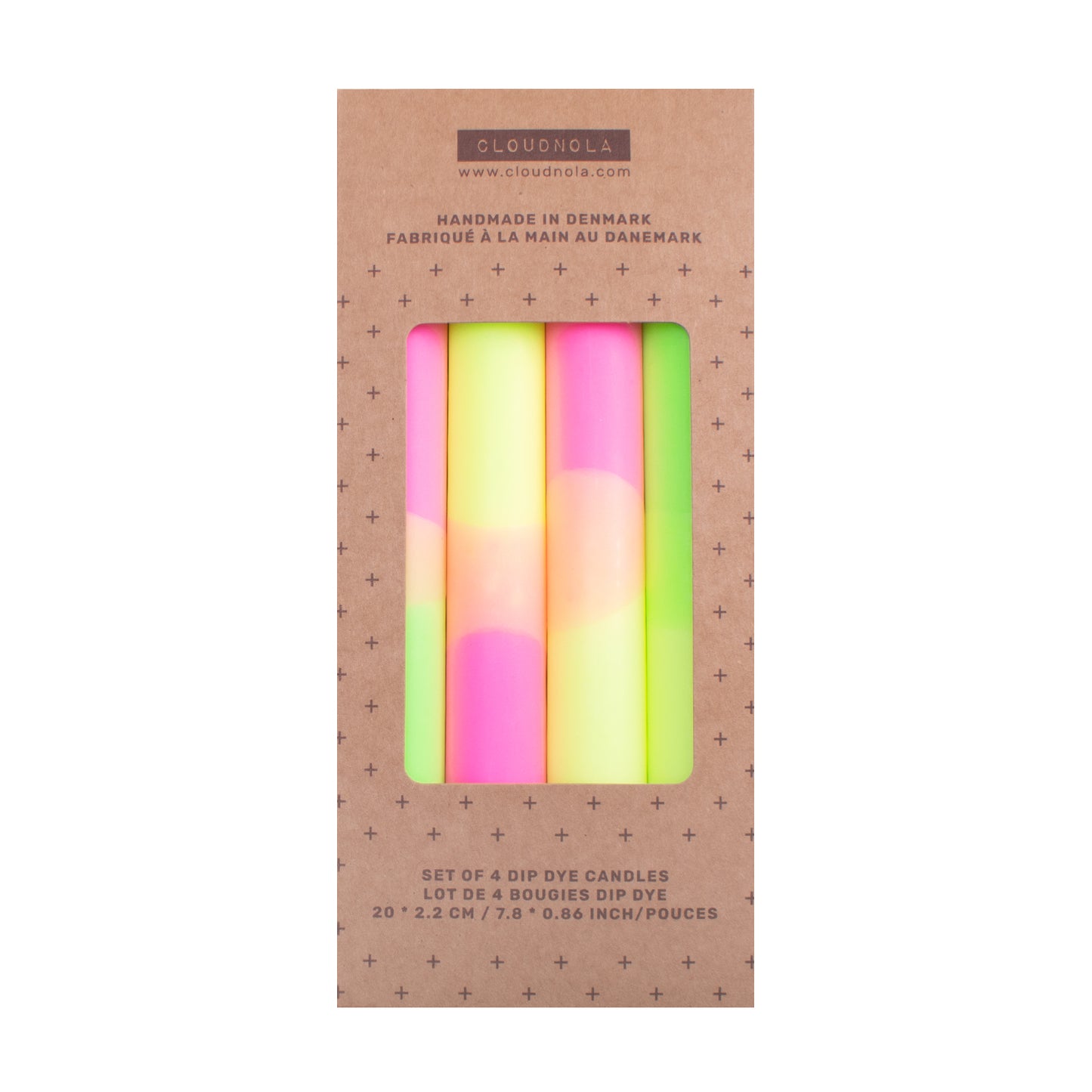 Dip Dye Neon 20 cm  - Set of 4 - Candle