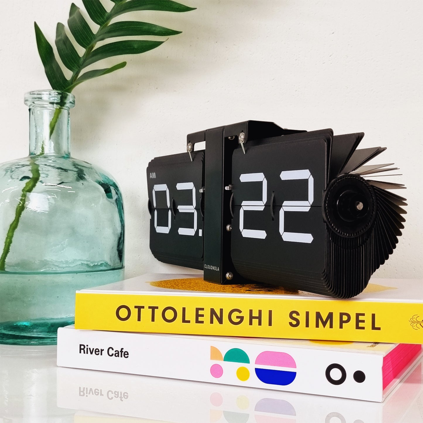 Flipping Out Black on Black - Flip Clock - Flip Flap - Battery Operated - Table - Wall - Digital
