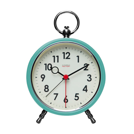 Factory Alarm Turquoise - Alarm Clock - Silent Mechanism - Snooze - LED